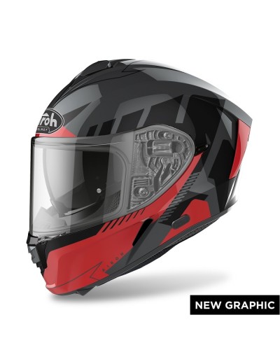 Casco integrale AIROH SPARK RISE red gloss rosso lucido