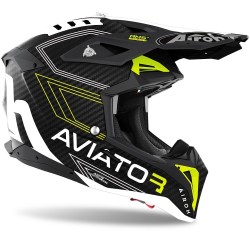 Helmet off road AIROH AVIATOR 3 PRIMAL yellow matt | VBIKESTORE.IT