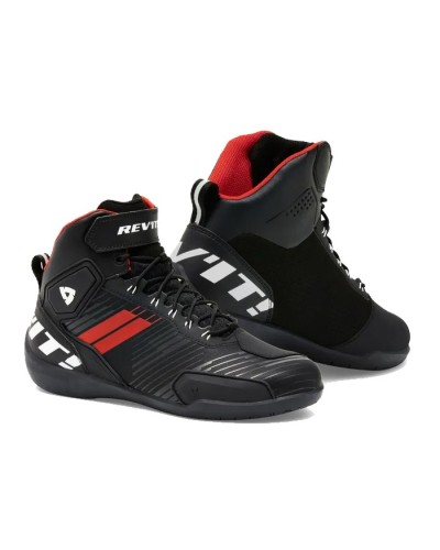 Rev'it | Paddock-style sport motorcycle shoes - G-Force Black-Neon Red