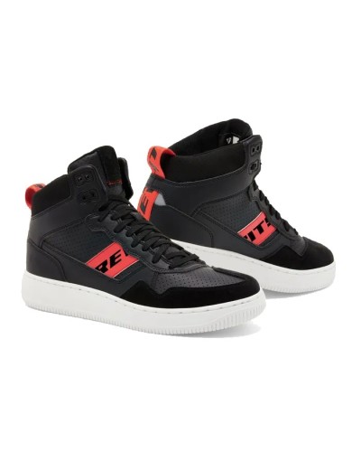Rev'it | Partially ventilated high-top urban sneakers - Pacer Black-Neon Red