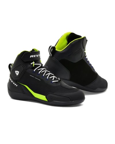 Rev'it | Paddock-style waterproof motorcycle sports shoes - G-Force H2O Black-Neon Yellow