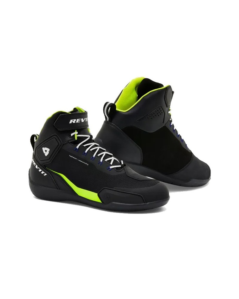 Rev'it | Paddock-style waterproof motorcycle sports shoes - G-Force H2O Black-Neon Red