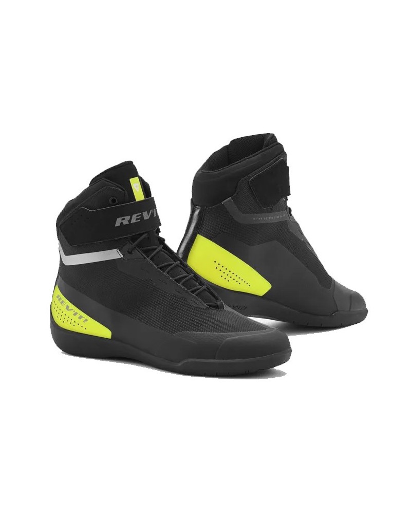 Rev'it | Paddock-style motorcycle sneaker - Mission Black-Neon Yellow