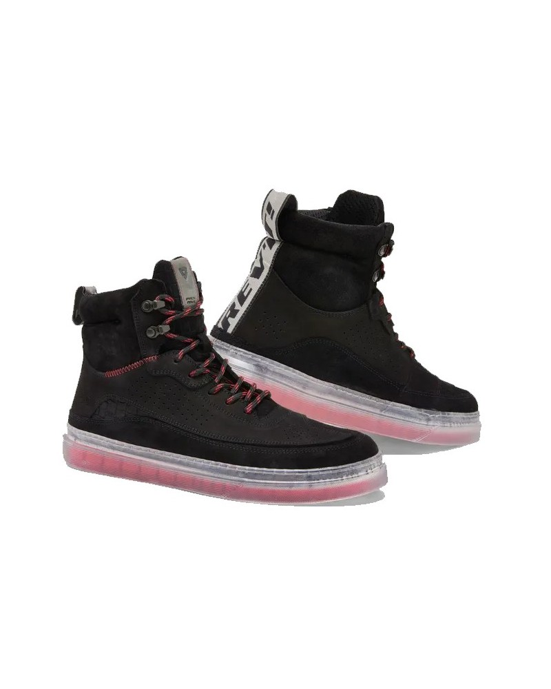 Rev'it | Partially ventilated high-top urban sneakers - Filter Black-Neon Red