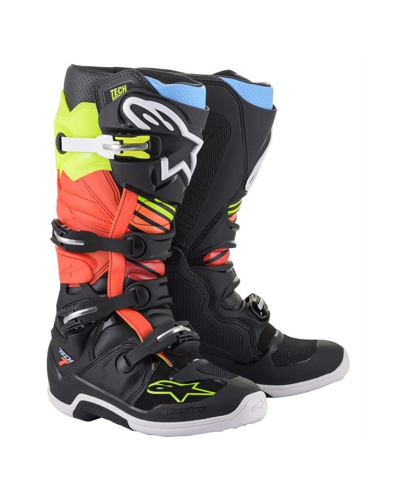 Offroad boots Alpinestars Tech 7 black red yellow fluo