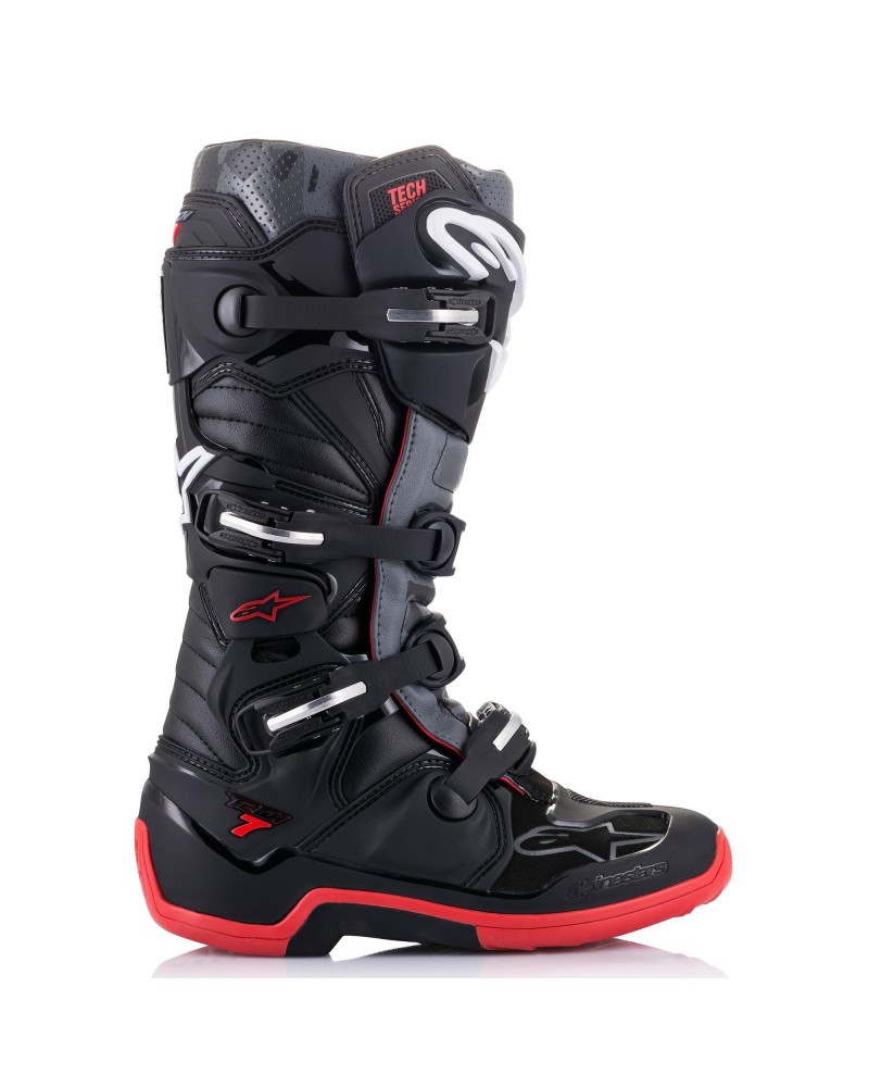 Offroad boots Alpinestars Tech 7 Black Cool Gray Red