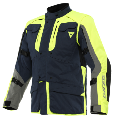 Dainese | Motorcycle jacket Alligator tex | Black iris fluo yellow