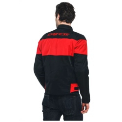 Dainese | Elettrica Air Tex Jacket | Black/Black/Lava red| Motorcycle Jacket