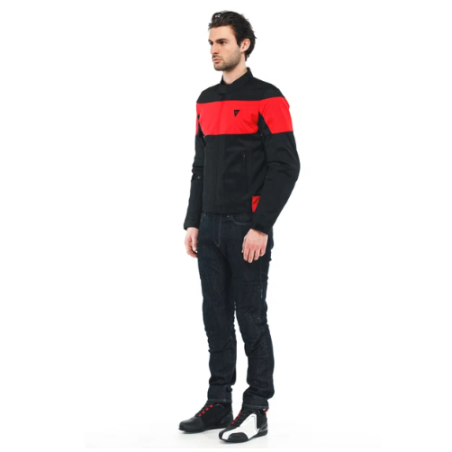 Dainese | Elettrica Air Tex Jacket | Black/Black/Lava red