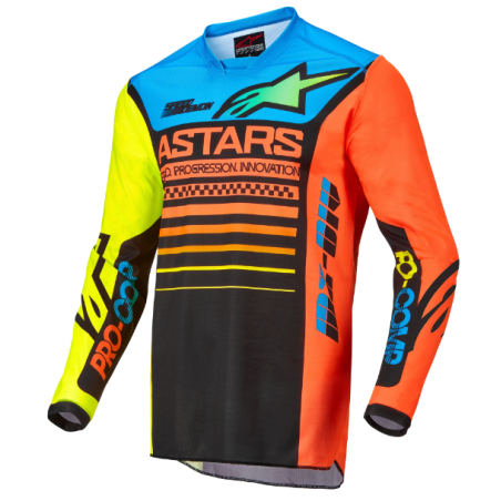 Alpinestars | Racer Compass Jersey | Black/Yellow fluo/Coral