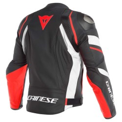 Dainese | Avro 4 Leather jacket | Black white red fluo