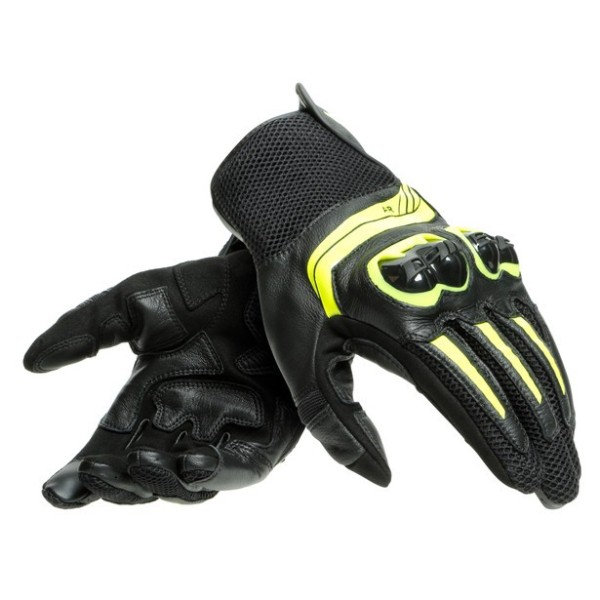 Dainese | Gloves MIG 3 UNISEX LEATHER | BLACK/FLUO-YELLOW