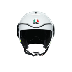 Moto |AGV | Casco ORBYT E2205 MULTI - BLOCK | Bianco/Blue/Giallo-Fluo | Caschi jet