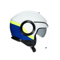 AGV | Casco ORBYT E2205 MULTI - BLOCK | Bianco Blue Giallo-Fluo