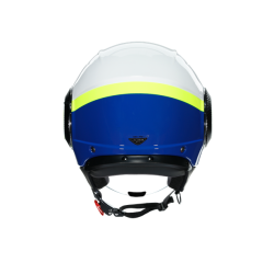 AGV | Casco ORBYT E2205 MULTI - BLOCK | Bianco Blue Giallo-Fluo