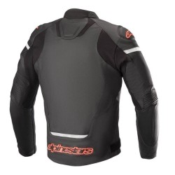 Alpinestars | Leather Jacket Jaws V3 | Black/Red fluo