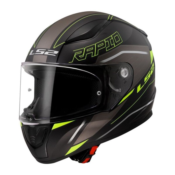 LS2 | Helmet Rapid II Rokku 22.06 | Black/Yellow fluo