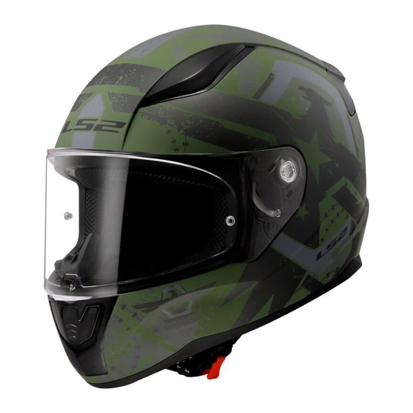 LS2 | Casco integrale Rapid 2 Thunder Birds | Verde militare opaco