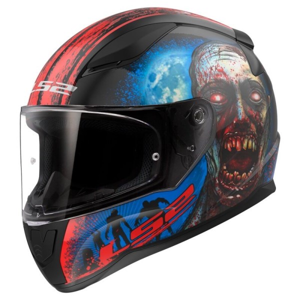 LS2 | Casco integrale Rapid II Zombie 22.06 | Nero/Rosso