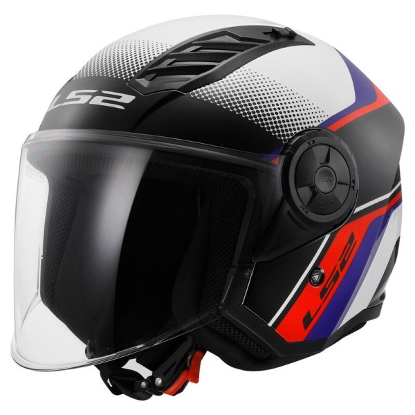 LS2 | Casco jet Airflow 2 Rush | Bianco rosso blu