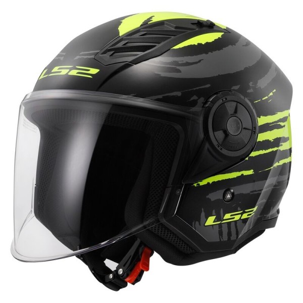 LS2 | Jet helmet Airflow 2 Brush | Black yellow fluo