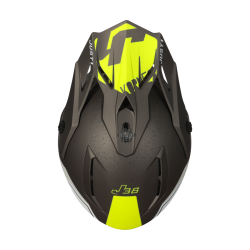 Moto | Just1 | J38 Korner | Grigio giallo fluo | Caschi Off Road