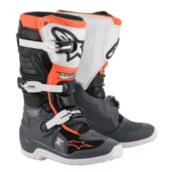 Alpinestars | Youth Tech 7S Boots | Nero/Bianco/Arancione fluo|Moto|Stivali Off Road