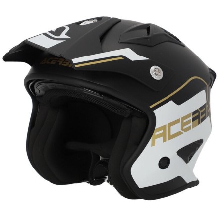 Acerbis | Casco Jet Aria | Bianco Nero Oro