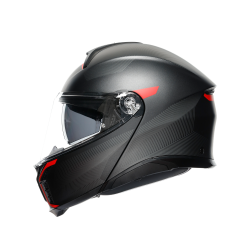 AGV | Casco Modulare Tourmodular Frequency | Nero grigio rosso opaco