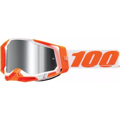 100% | Maschera Racecraft 2 | Arancio bianco | vbikestore.it