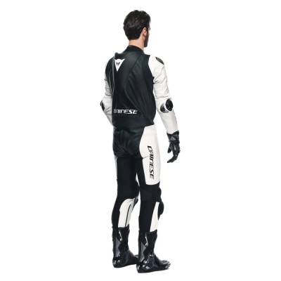 Dainese | Laguna seca 5 perforata | Bianco nero | Tuta intera in pelle