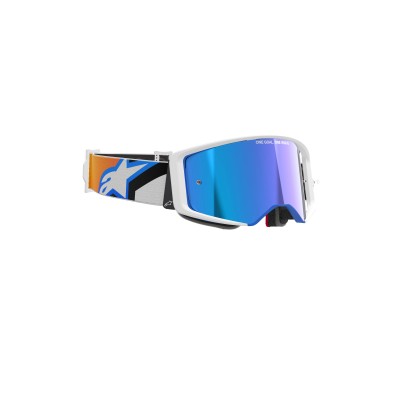 Alpinestars | Maschera Supertech Corp Absolute Vision | Arancio blue specchio blue