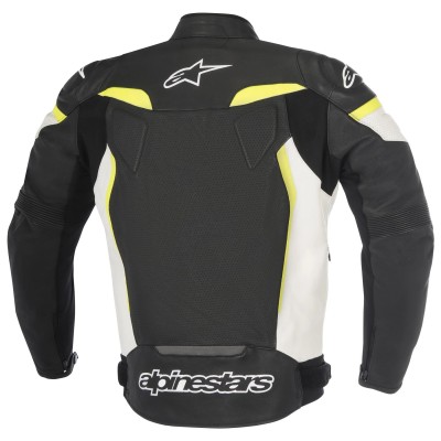 Alpinestars | GP Plus R V2 Airflow giacca in pelle | Nero bianco giallo fluo