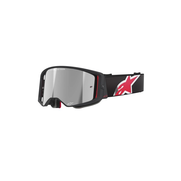 Alpinestars | Maschera Supertech Corp Absolute Vision | Nero rosso specchio silver