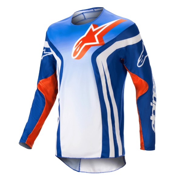 Alpinestars | Racer Semi Jersey | White blue red fluo