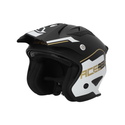 Acerbis | Dual Road Caschi Jet Aria | Bianco Nero Oro