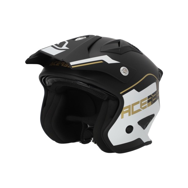 Acerbis | Casco Jet Aria | Bianco Nero Oro