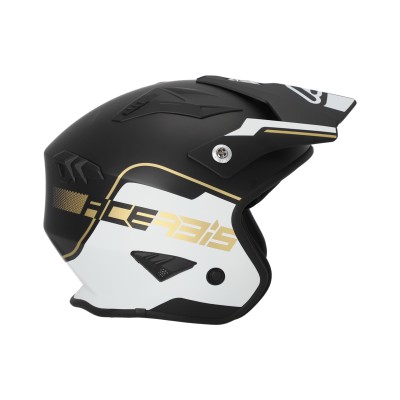 Acerbis | Dual Road Caschi Jet Aria | Bianco Nero Oro