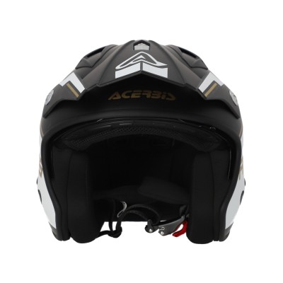 Acerbis | Dual Road Caschi Jet Aria | Bianco Nero Oro