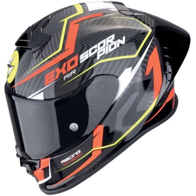 Casco Scorpion Exo-R1 Evo 2 Air Coup | Black Red-Neon Yellow Fluo