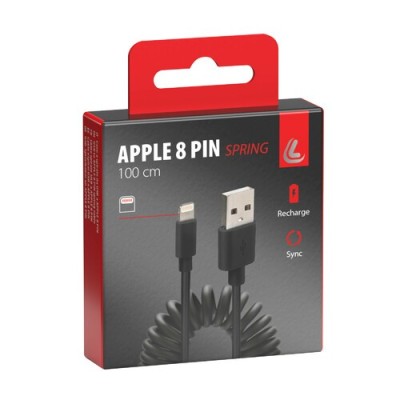 Cable Usb Apple 8 Pin - 100 cm - Black