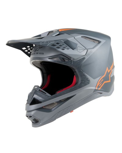 Supertech S-M10 Meta helmet Ece antracite grigio arancio fluo Alpinestars