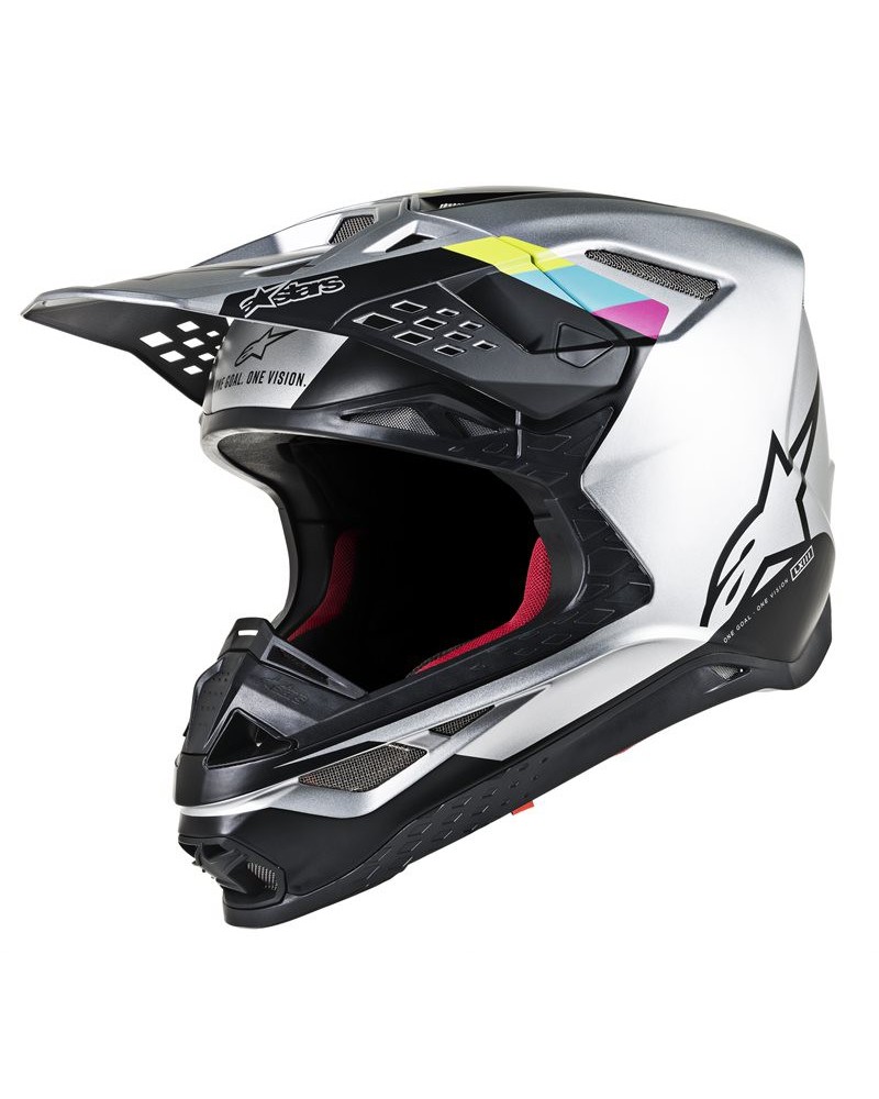 Casco contact helmet ece argento nero - Alpinestars Supertech S-M8