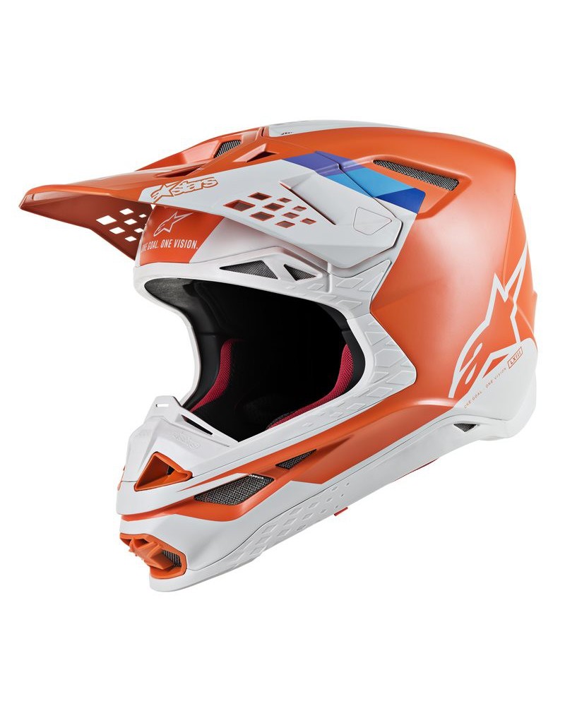 Supertech S-M8 contact helmet ece arancio bianco opaco Alpinestars