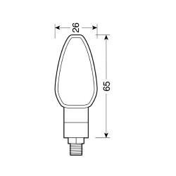 Coppia frecce nere tuareg led vetro bianco Lampa | vbikestore.it