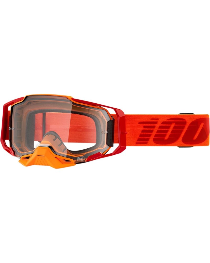 Goggles 100% | armega off road cross orange red