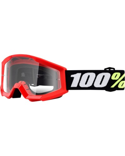 Goggles 100% | strata mini off road cross red