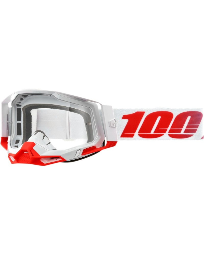 Maschera 100% | racecraft 2 enduro cross rosso bianco