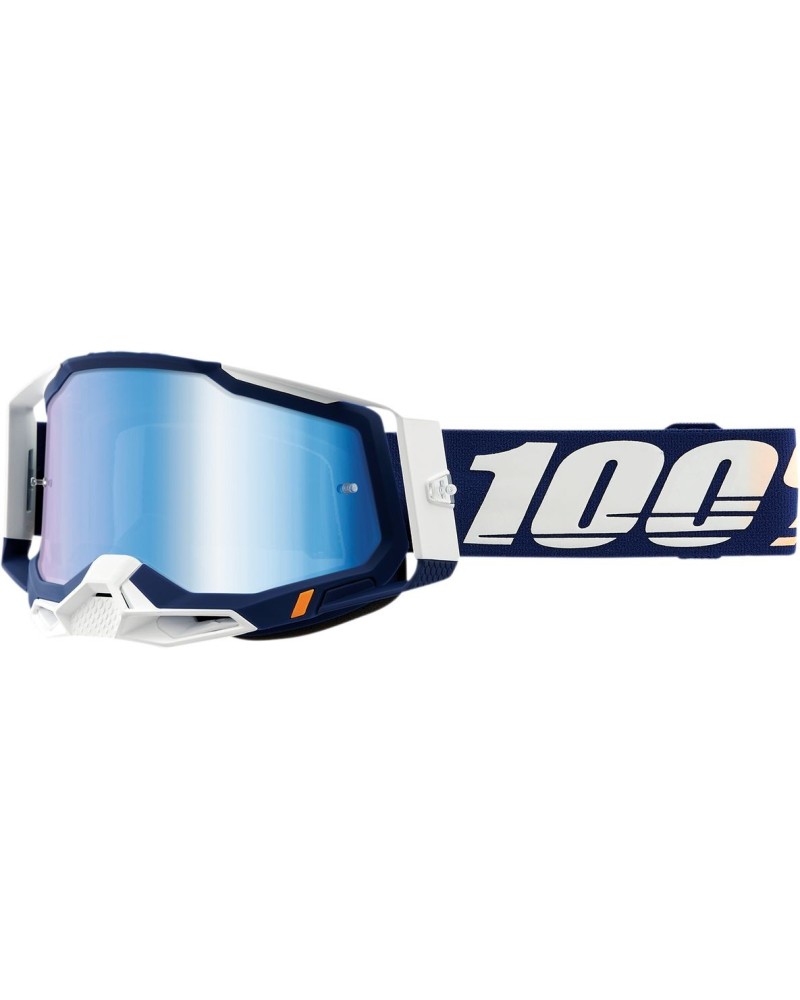 Maschera 100% | racecraft 2 enduro cross blu bianco