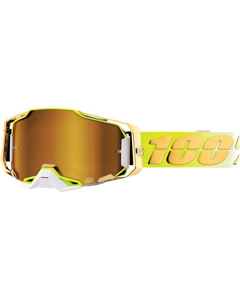 Goggles 100% | armega off road cross gold yellow